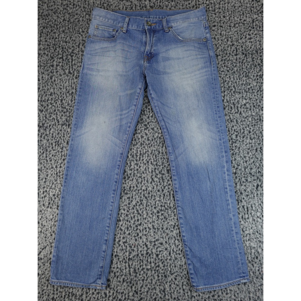 Uniqlo Jeans Womens 26 Blue Good Boyfriend Fit‎ Straight Middle Rise UJ Stretch